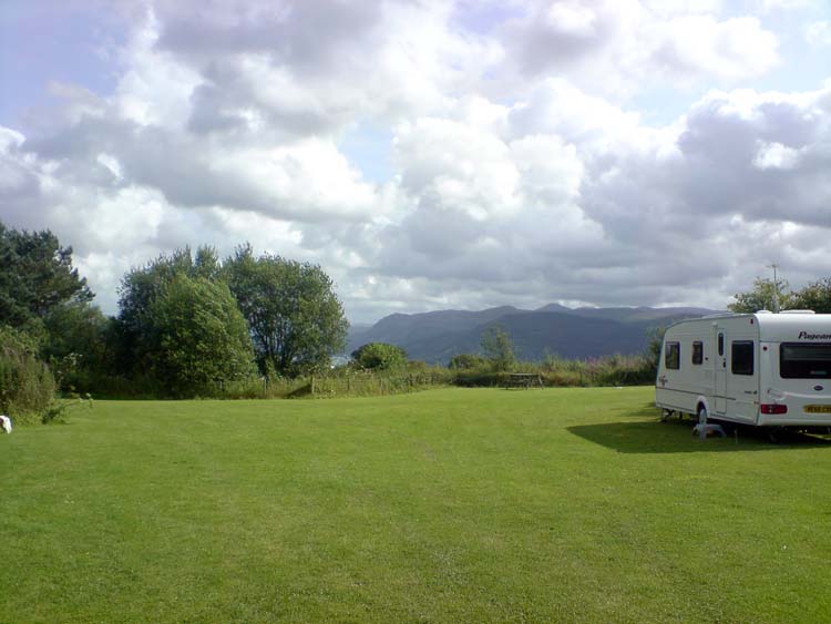 View from caravan site