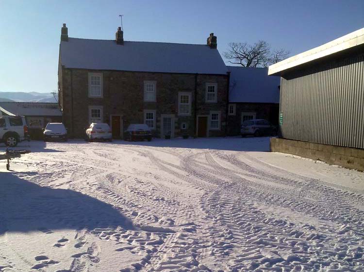 Irton Farm in the snow